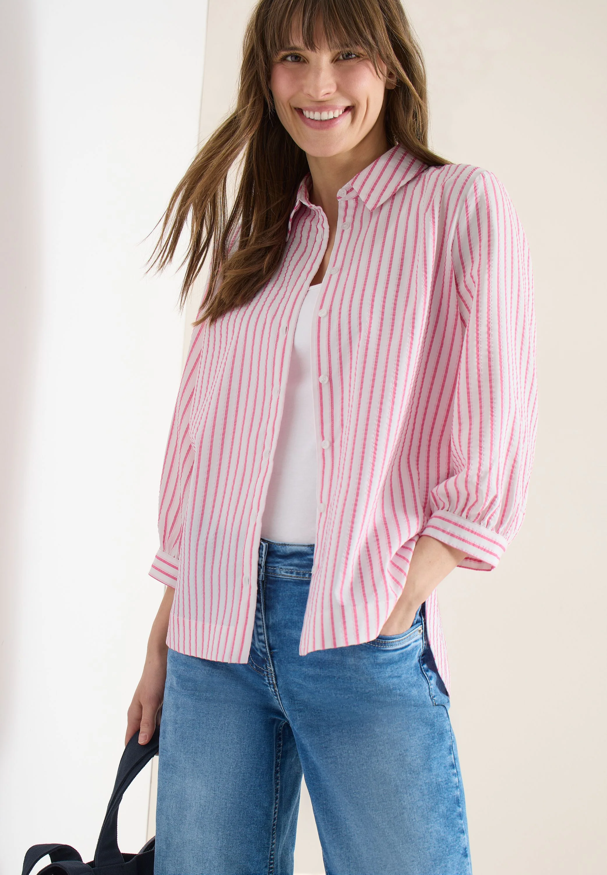 Seersucker-Bluse gestreift - Image 3