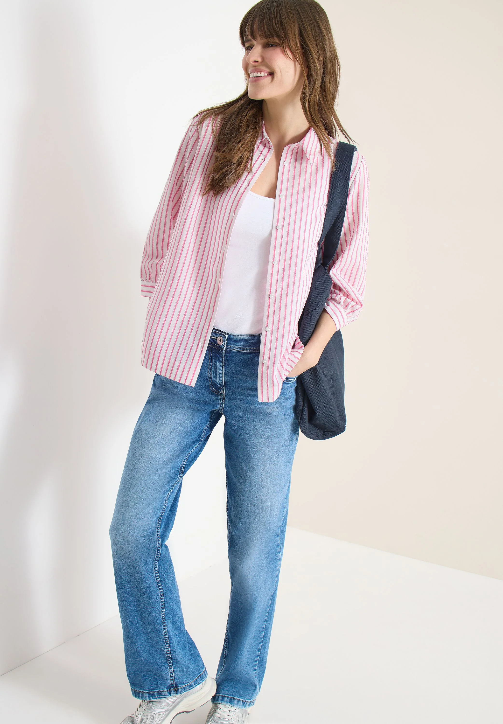 Seersucker-Bluse gestreift - Image 4