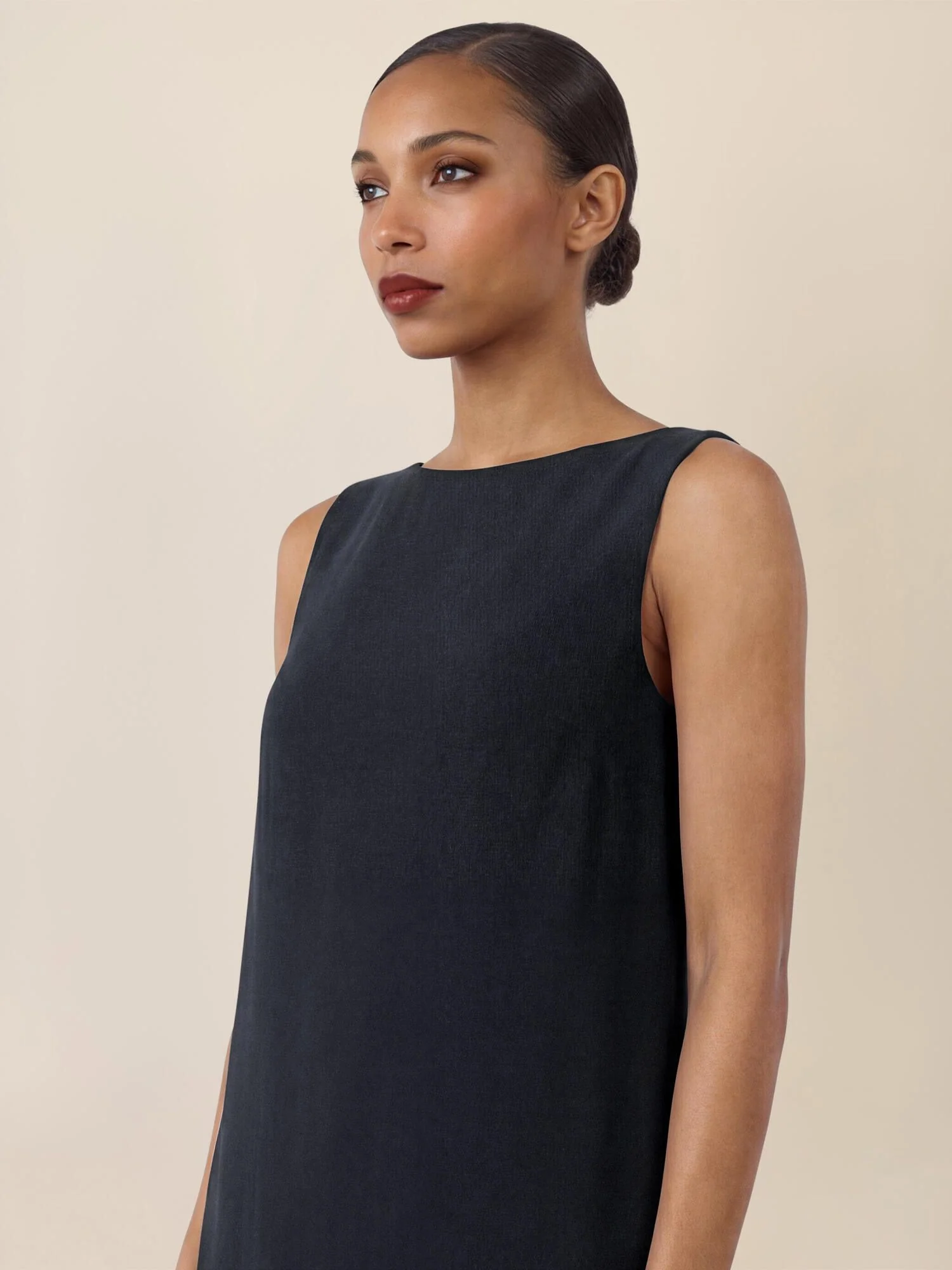 Shiftkleid Midi mit Federsaum - Image 6