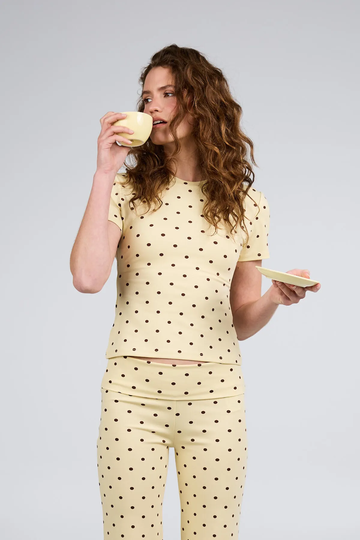 Slim Fit T-Shirt Gepunktet - Image 2