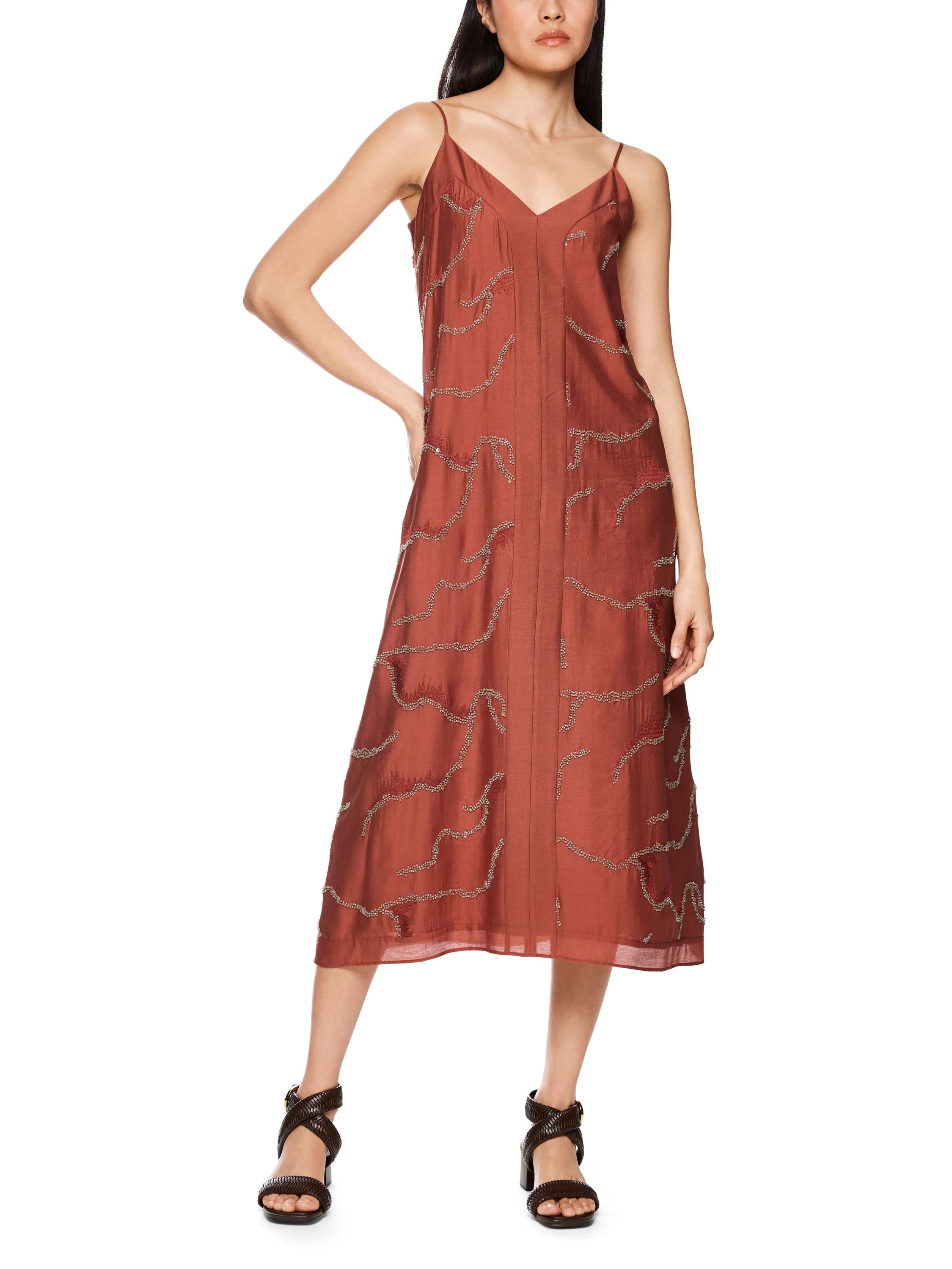 Sommerkleid Midi mit V-Ausschnitt - Image 2