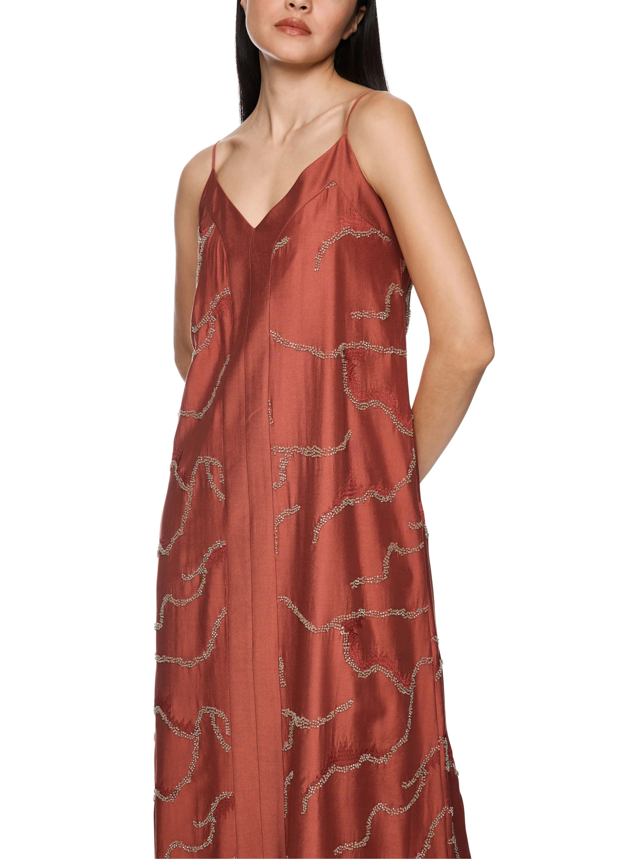 Sommerkleid Midi mit V-Ausschnitt - Image 3