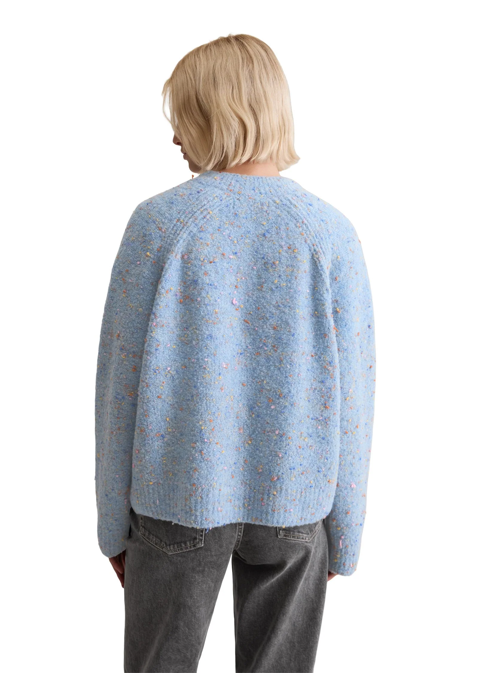 Stick-Cardigan aus Wollmix - Image 2