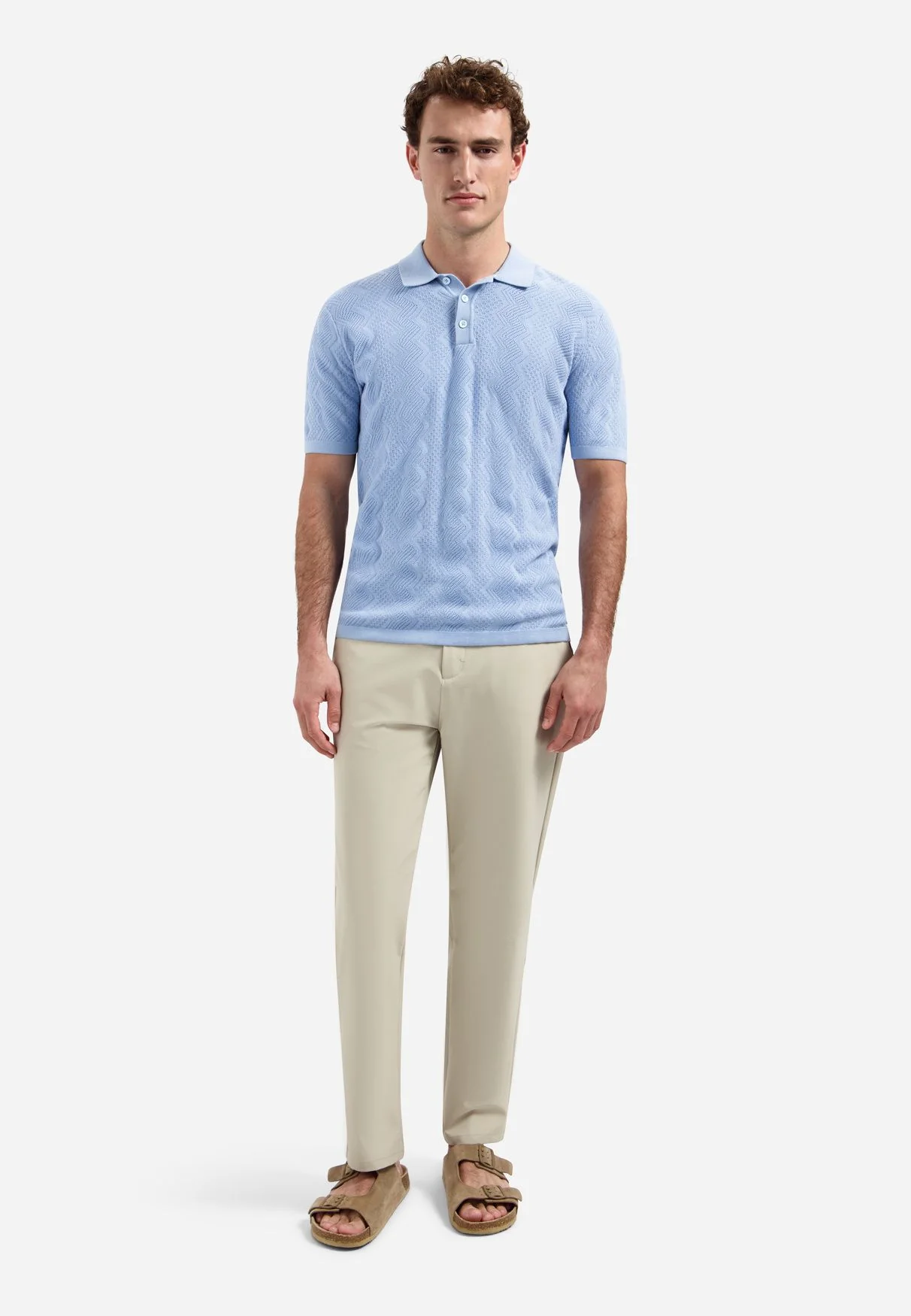 Strick-Poloshirt aus Baumwollmix - Image 2