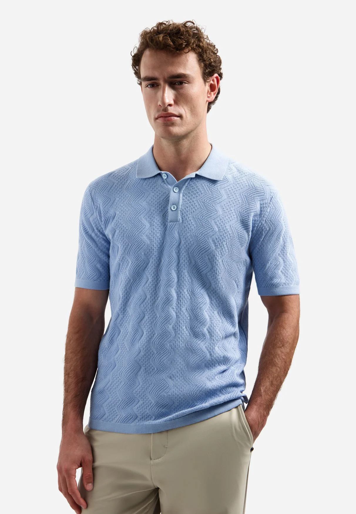 Strick-Poloshirt aus Baumwollmix - Image 4