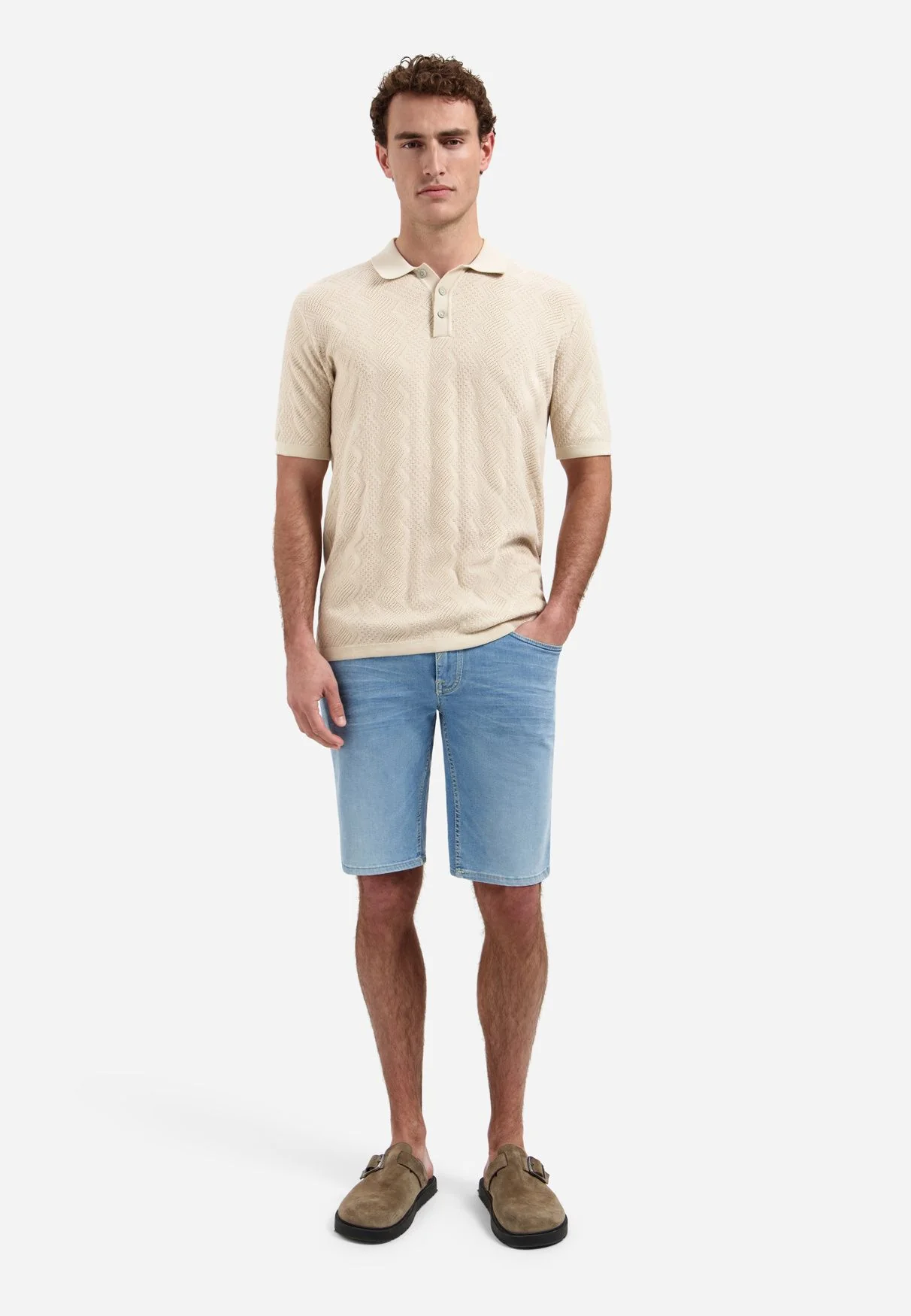 Strick-Poloshirt aus Baumwollmix - Image 2