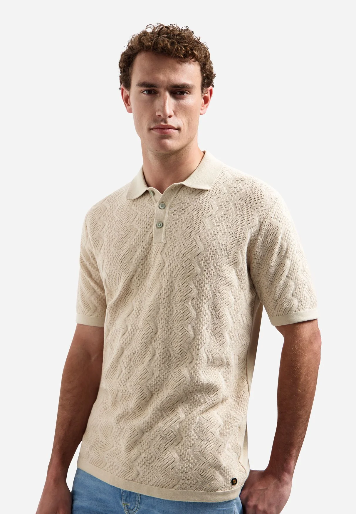 Strick-Poloshirt aus Baumwollmix - Image 4