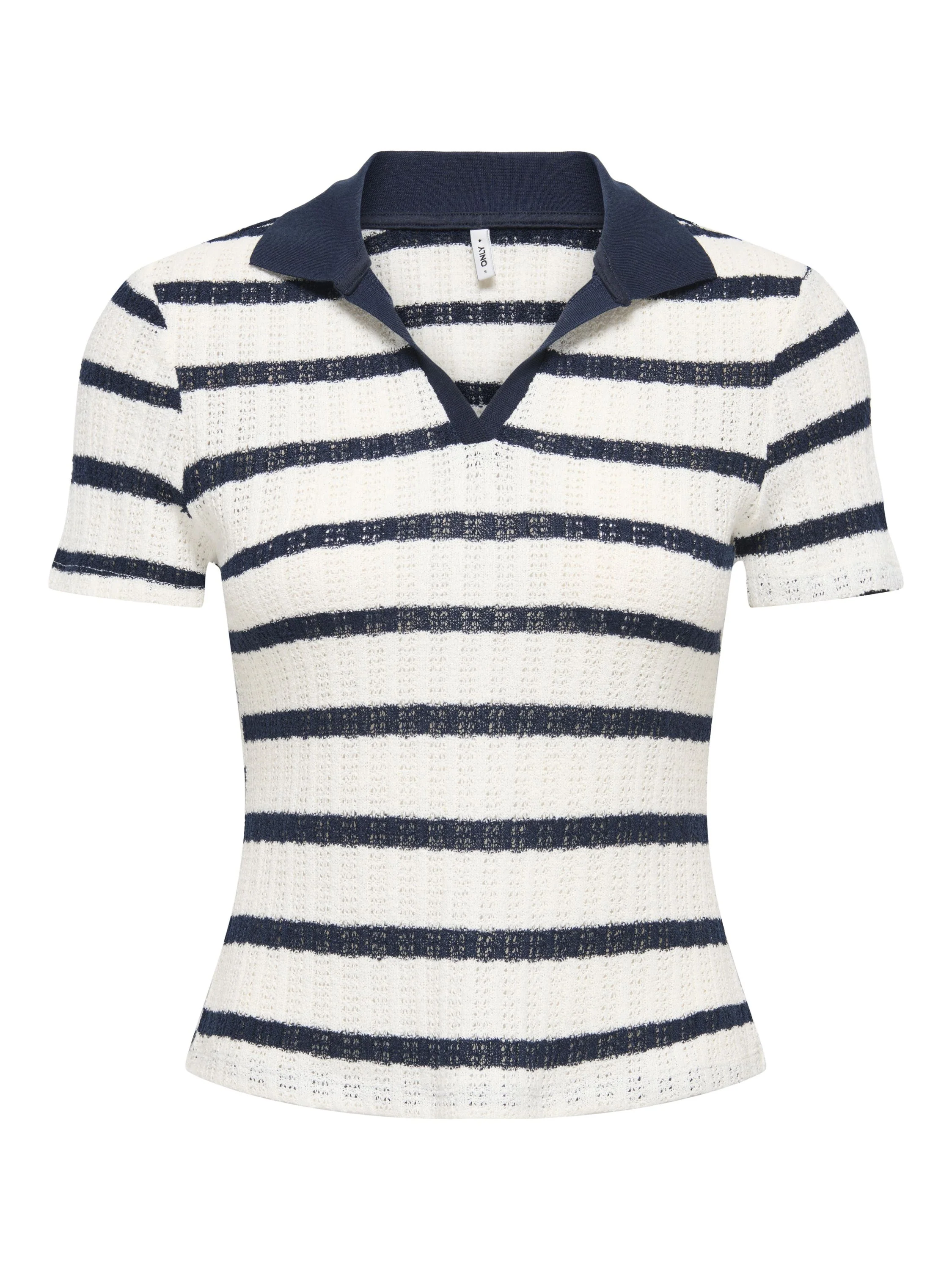 Strick-Poloshirt aus Baumwollmix