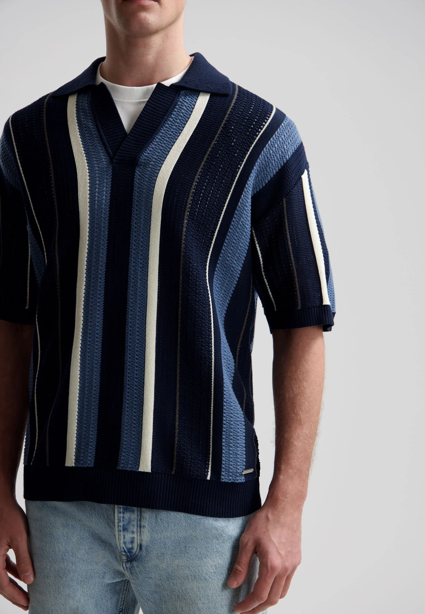 Strick-Poloshirt aus Leinen - Image 3