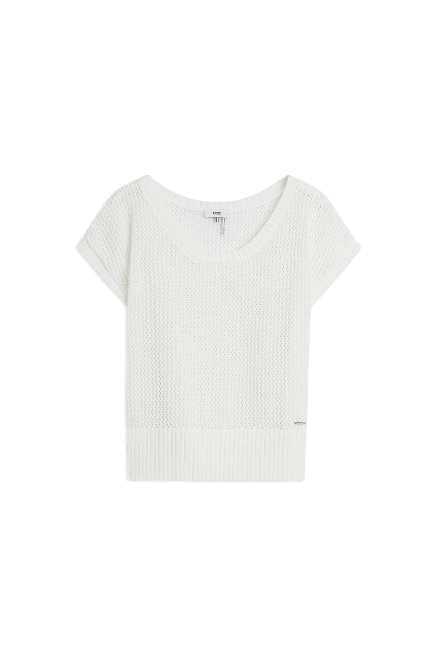 Strick-T-Shirt aus Baumwollmix