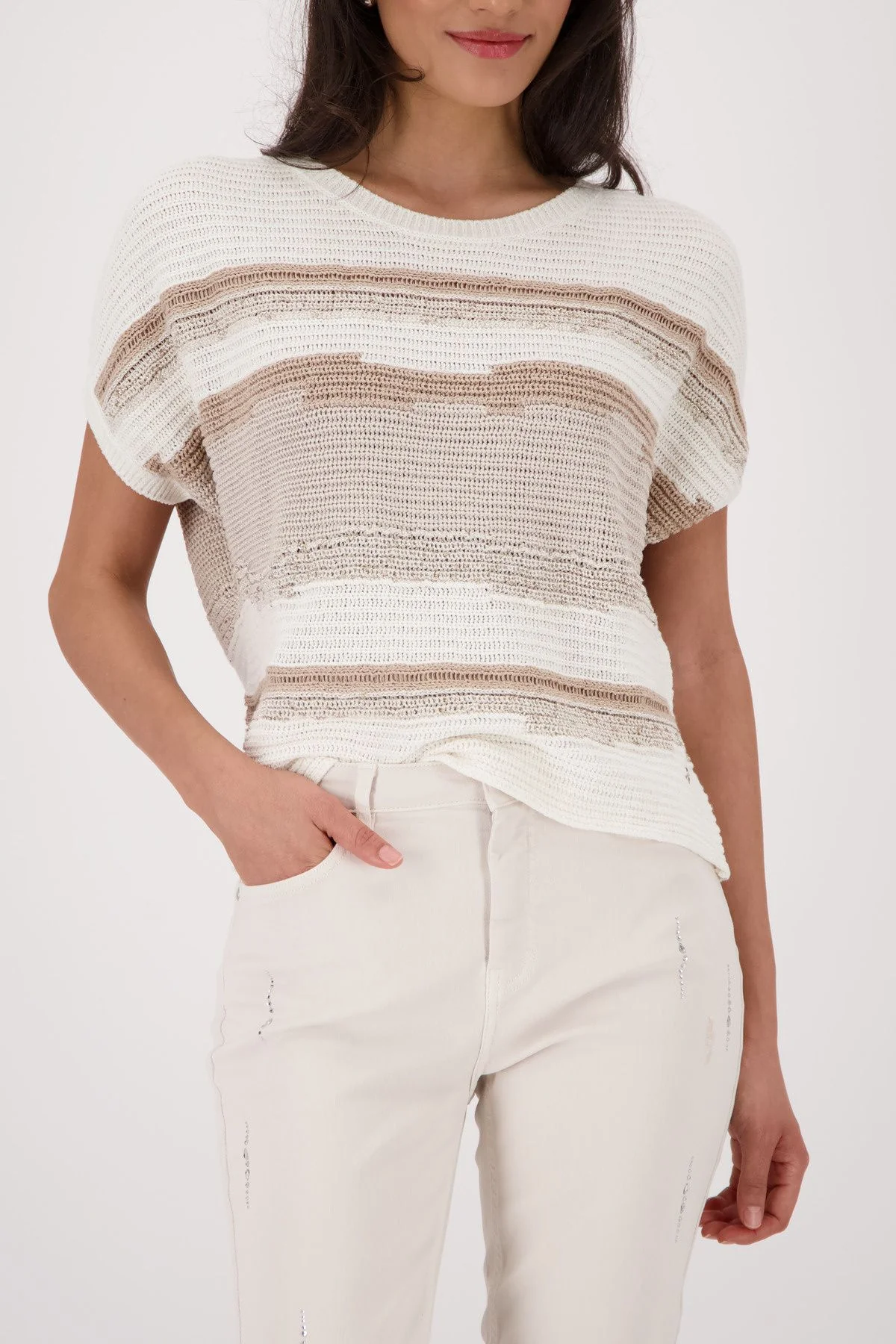 Strick-T-Shirt gestreift - Image 5