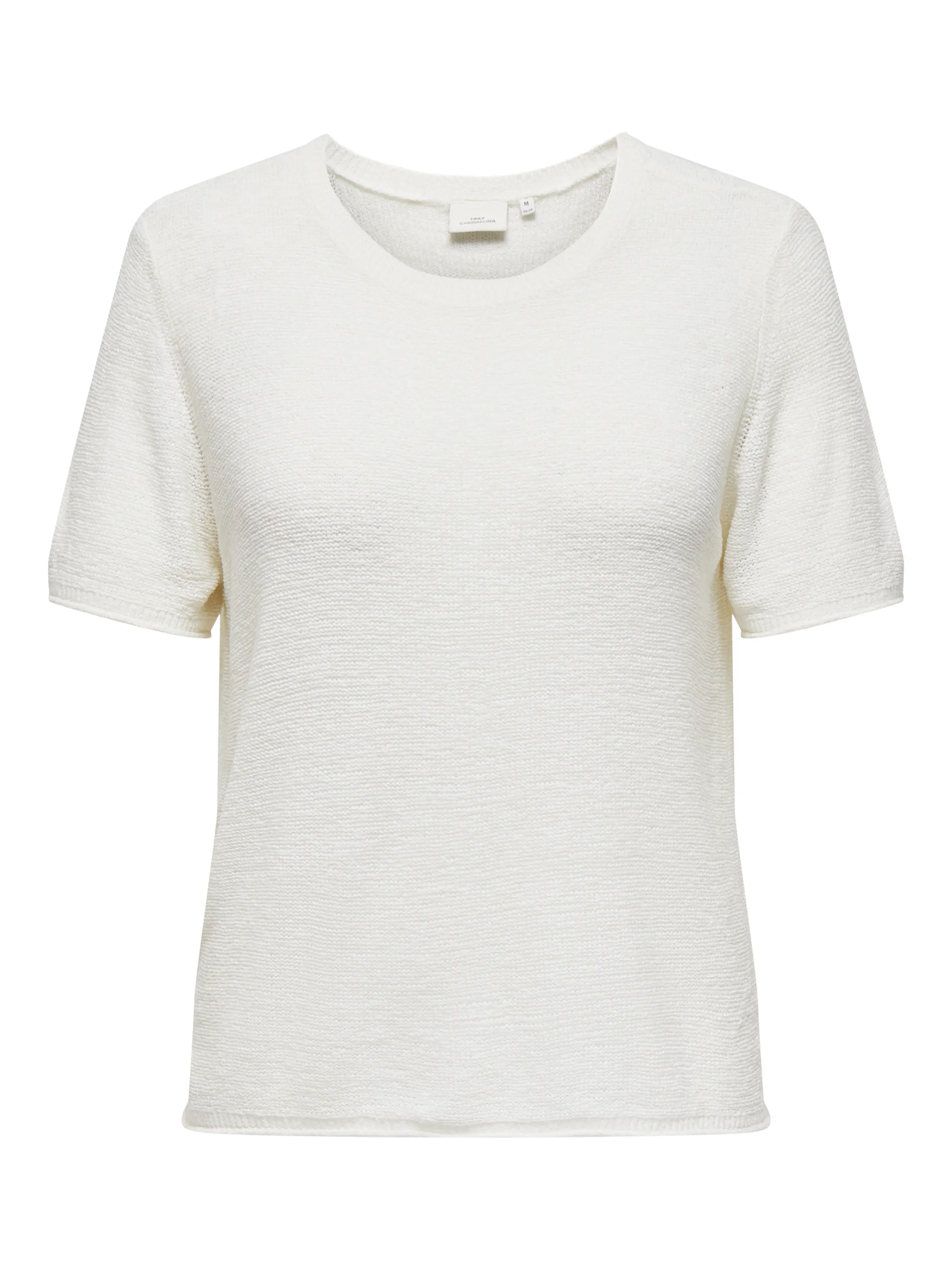 Strick-T-Shirt mit Rundhalsausschnitt