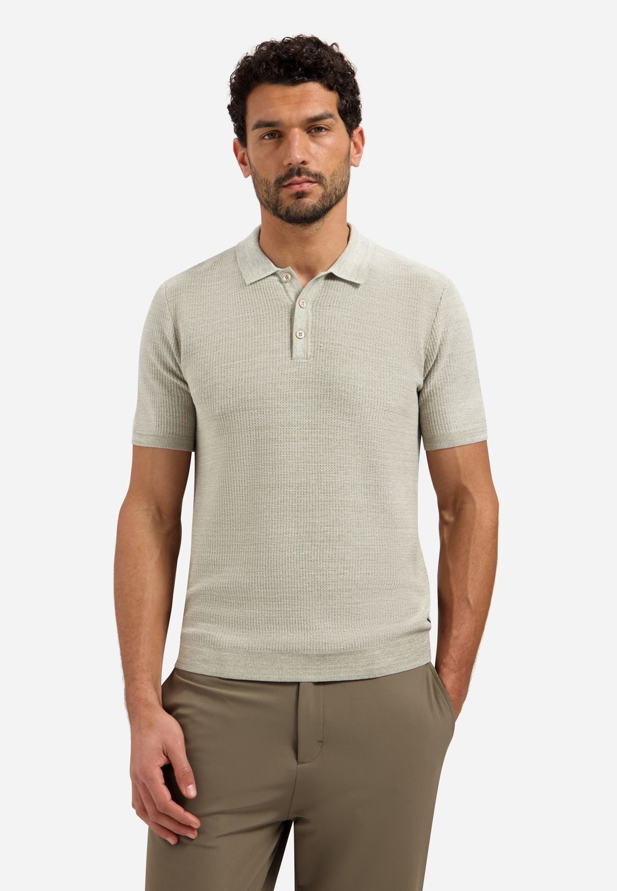 Strickpoloshirt aus Baumwolle
