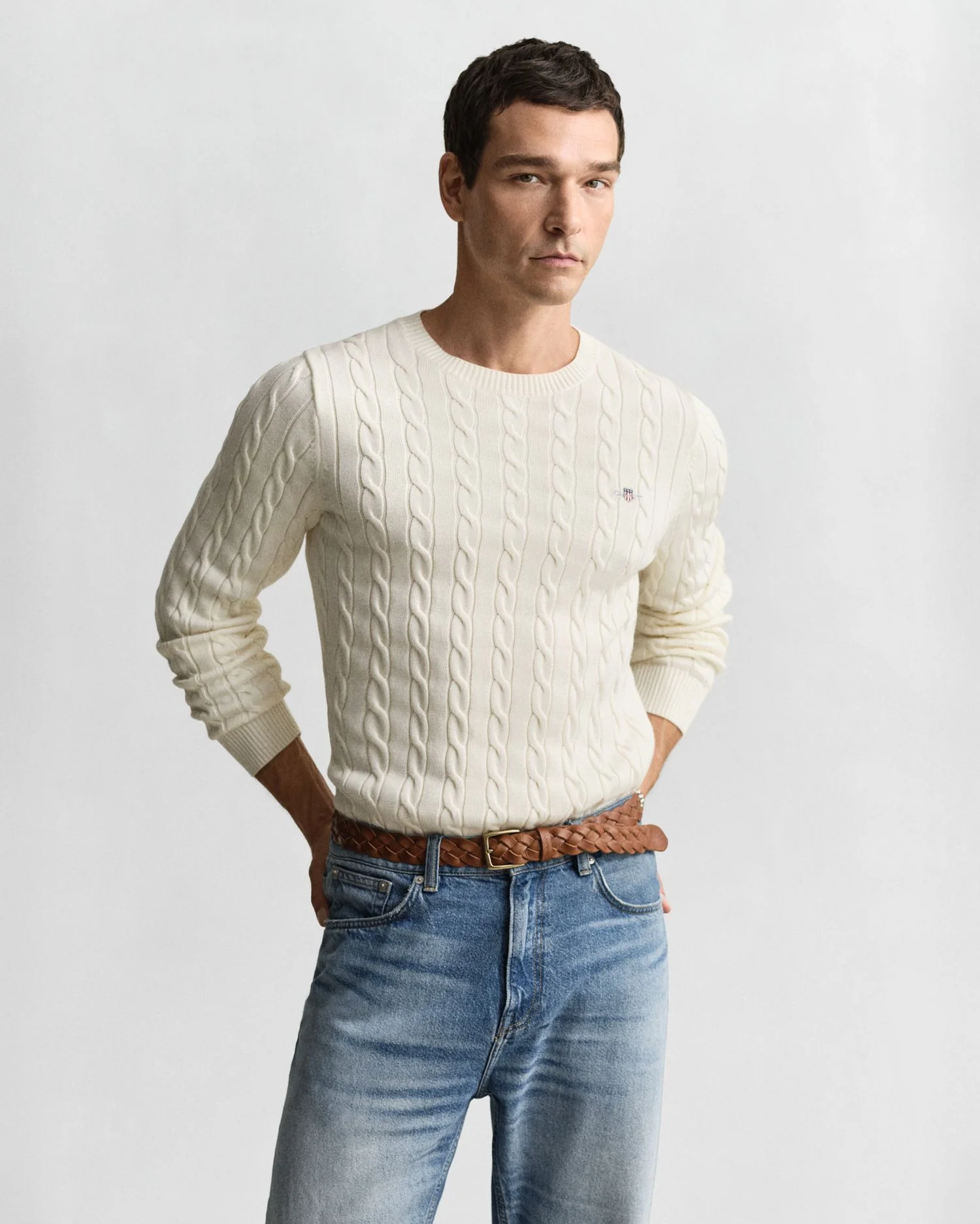 Strickpullover mit Zopfmuster - Image 10