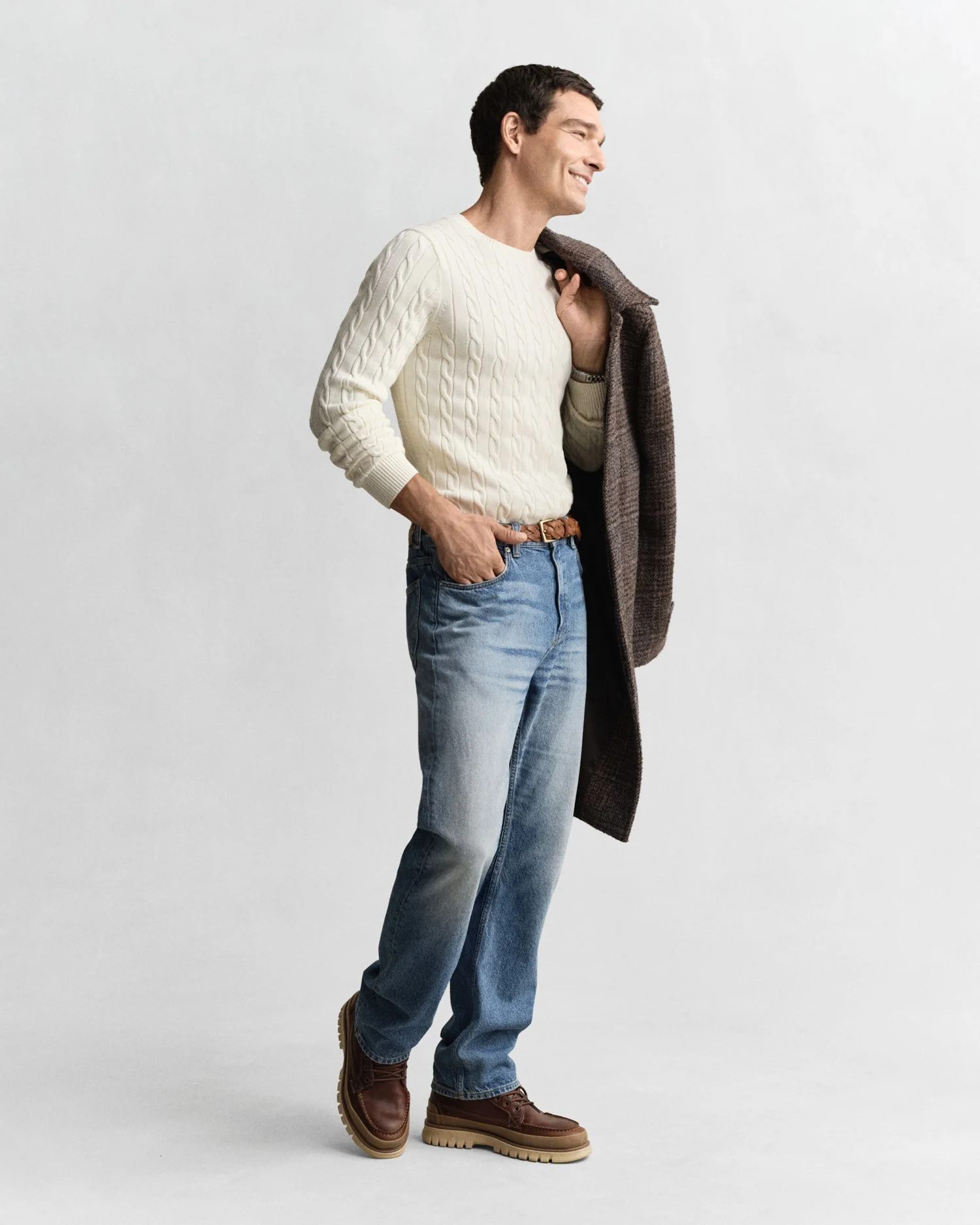 Strickpullover mit Zopfmuster - Image 11