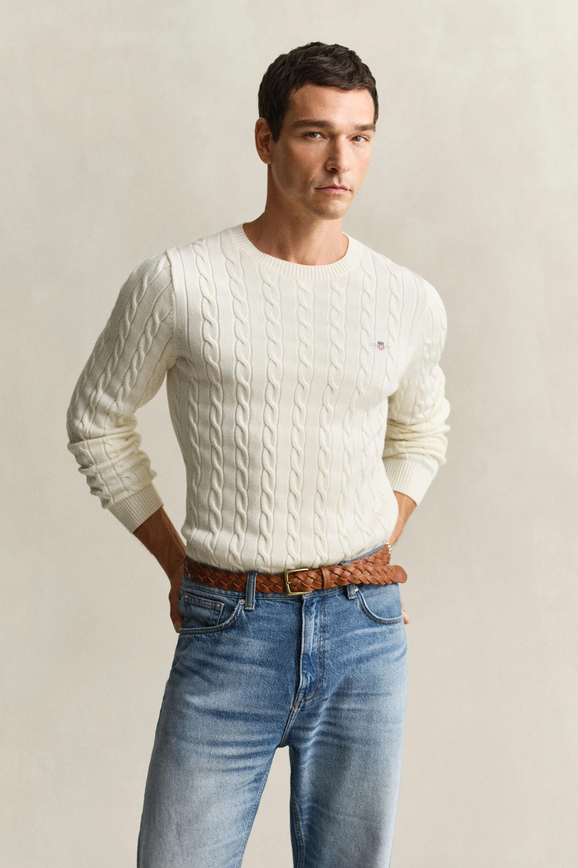 Strickpullover mit Zopfmuster - Image 6