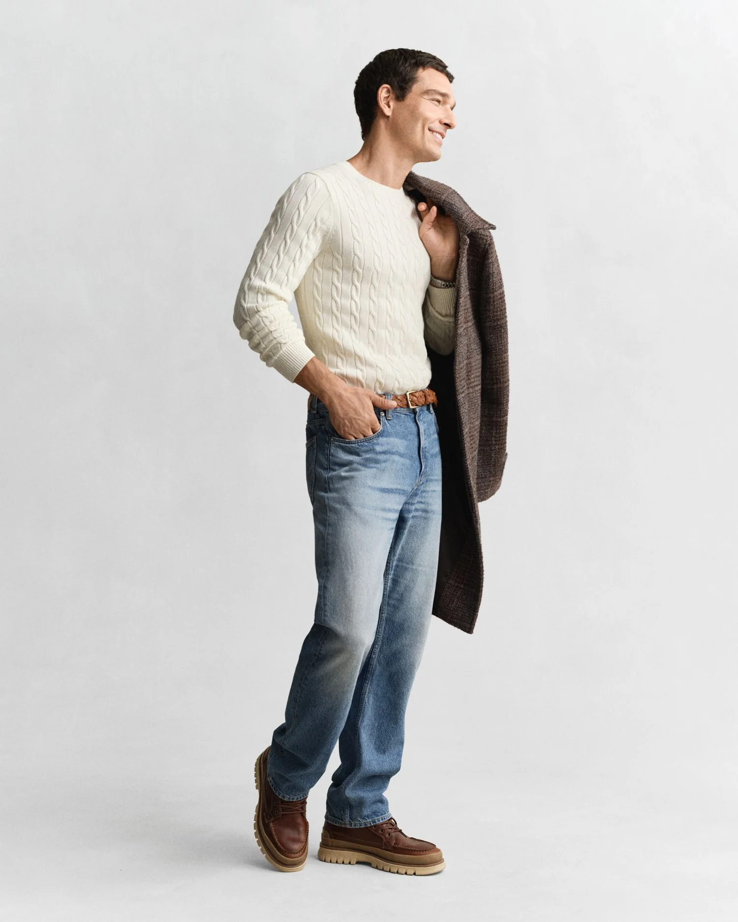 Strickpullover mit Zopfmuster - Image 7