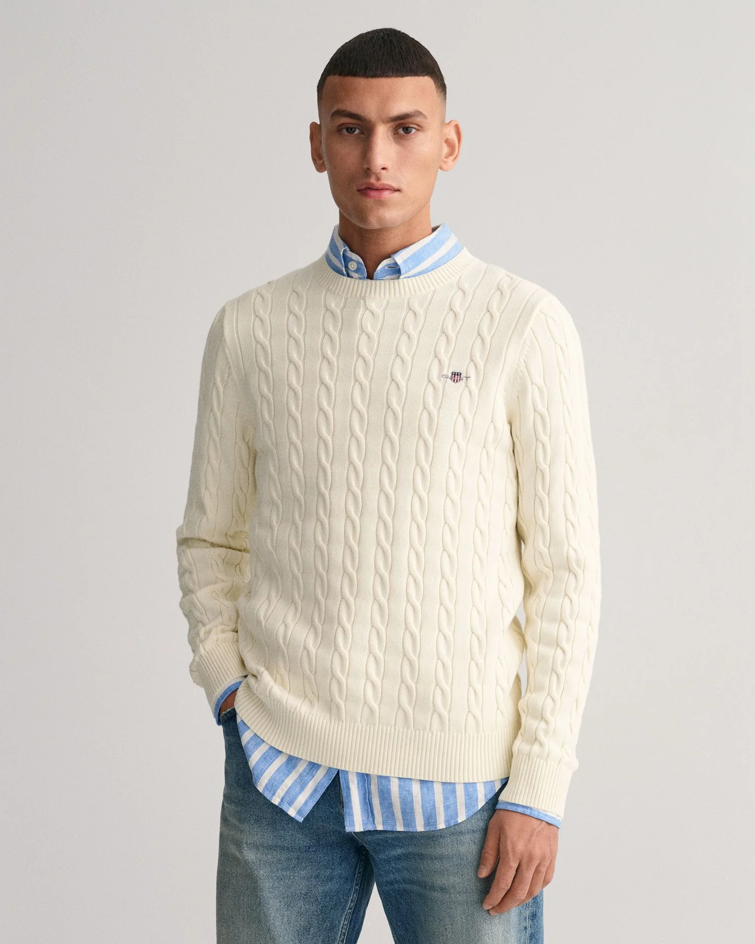 Strickpullover mit Zopfmuster - Image 8