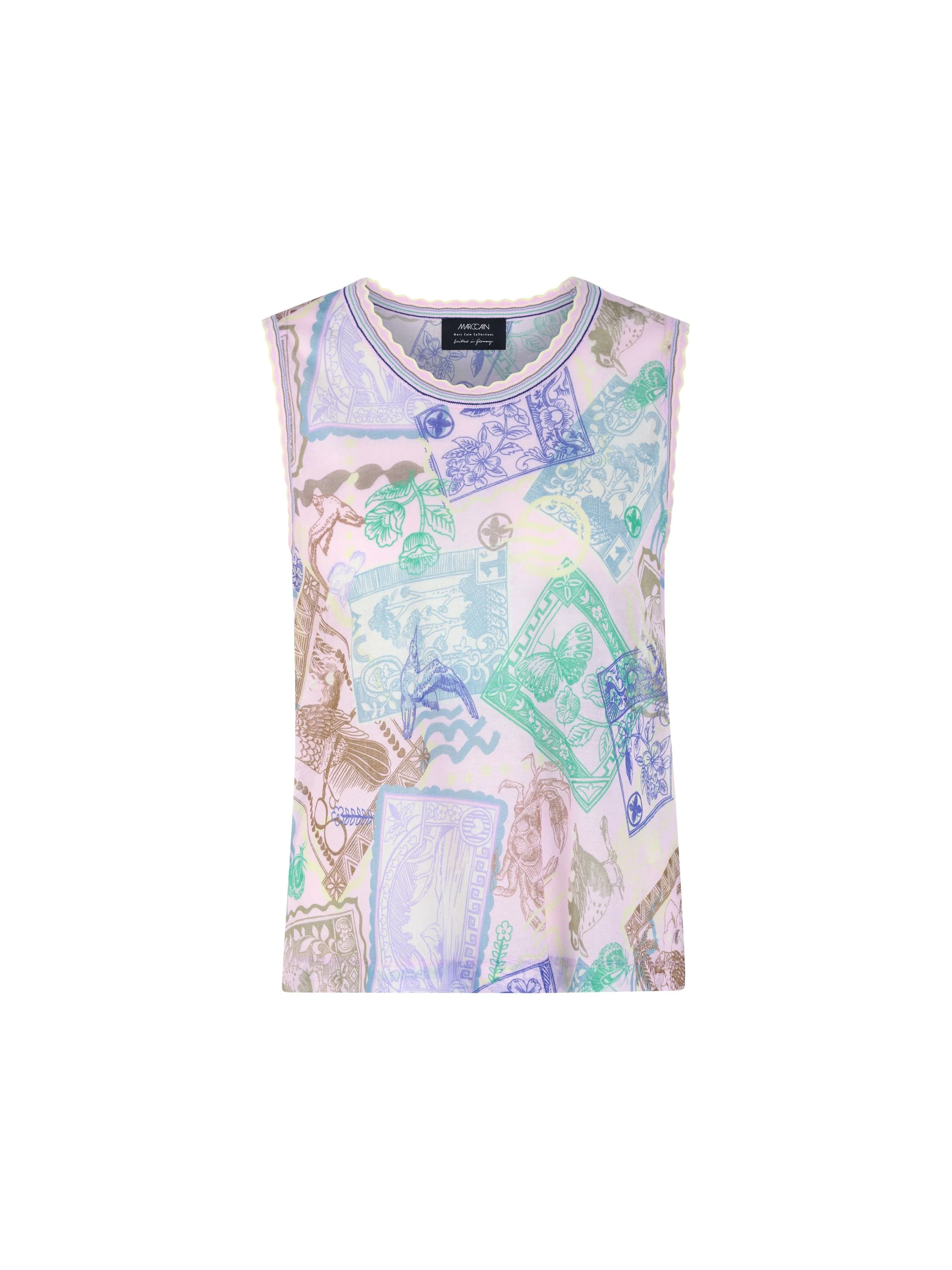 Stricktop mit Stamps Print