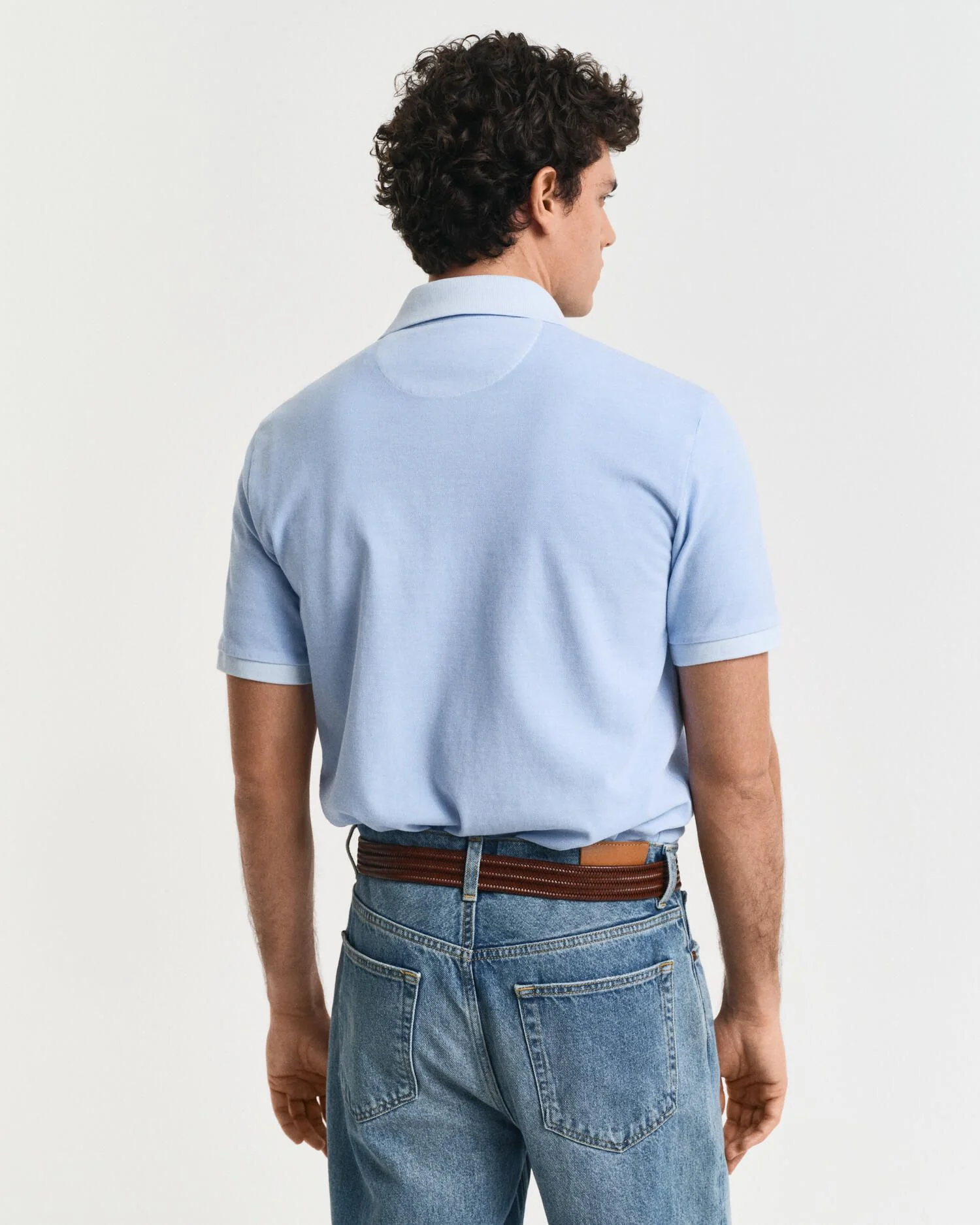 SUNFADED SS POLO, FRESH BLUE - Image 3