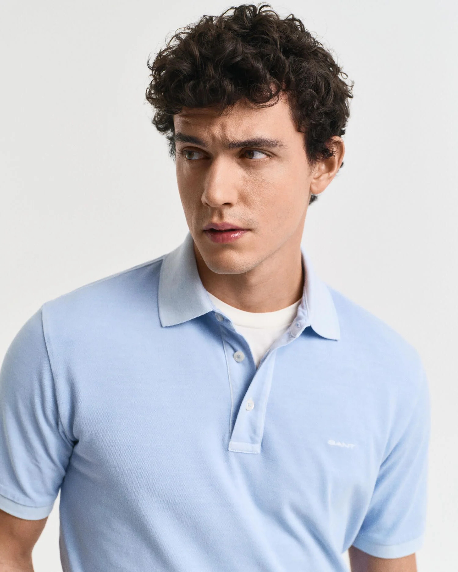 SUNFADED SS POLO, FRESH BLUE - Image 5