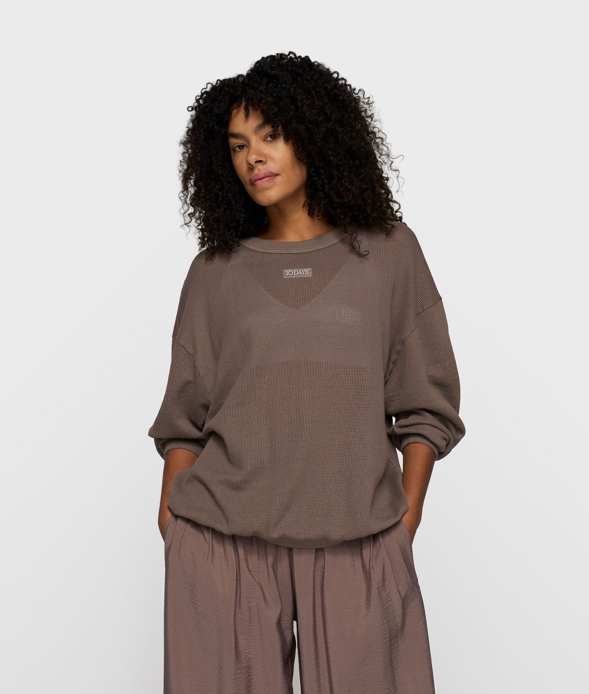 Sweatshirt aus Baumwoll-Mesh - Image 3