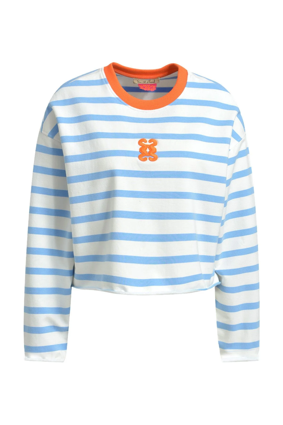 Sweatshirt cropped aus Baumwollmix