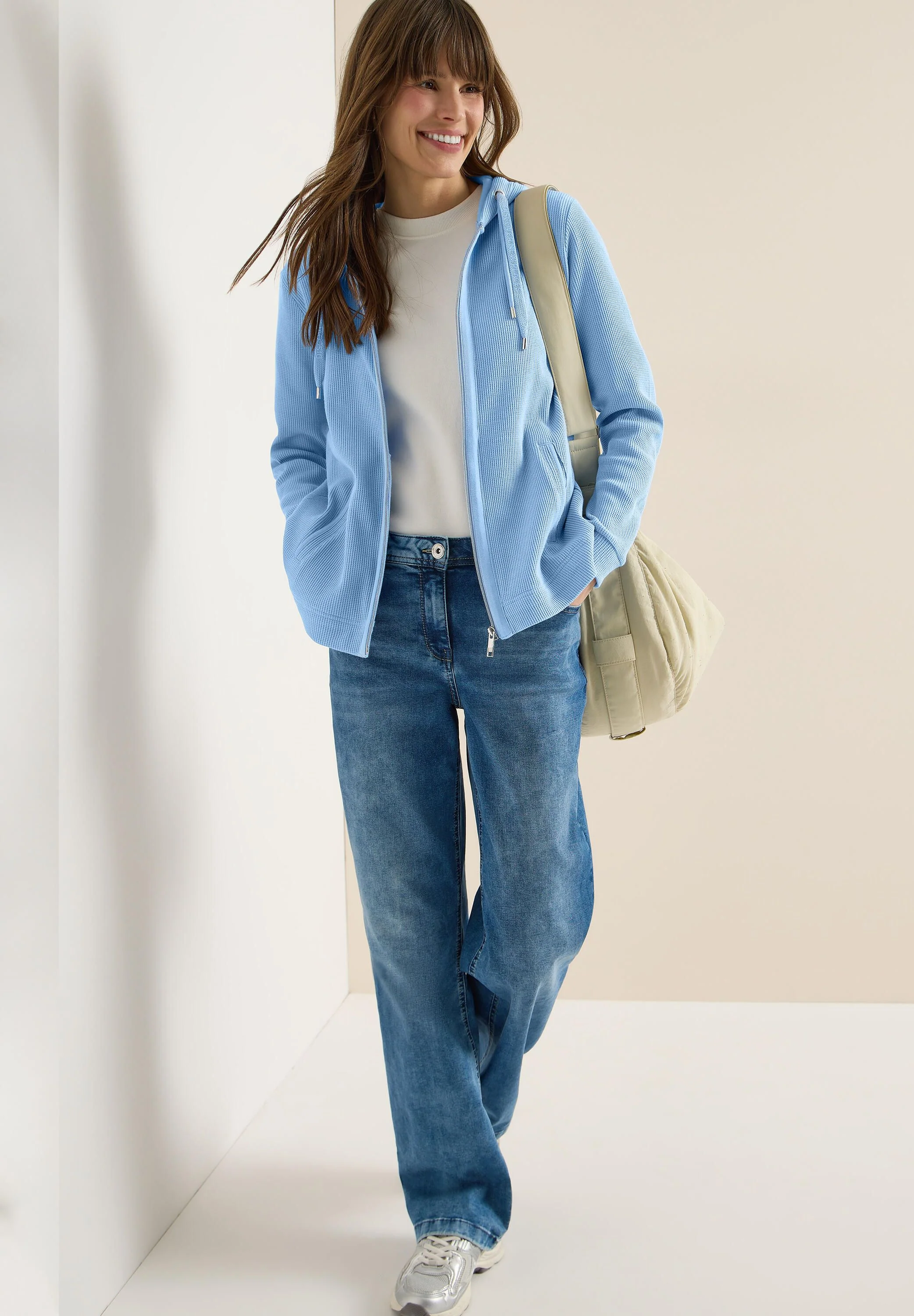 Sweatshirtjacke aus Baumwollmix - Image 2