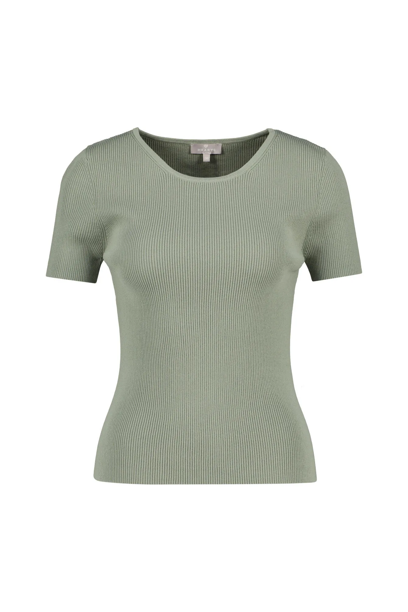 T-Shirt aus Rippstrick