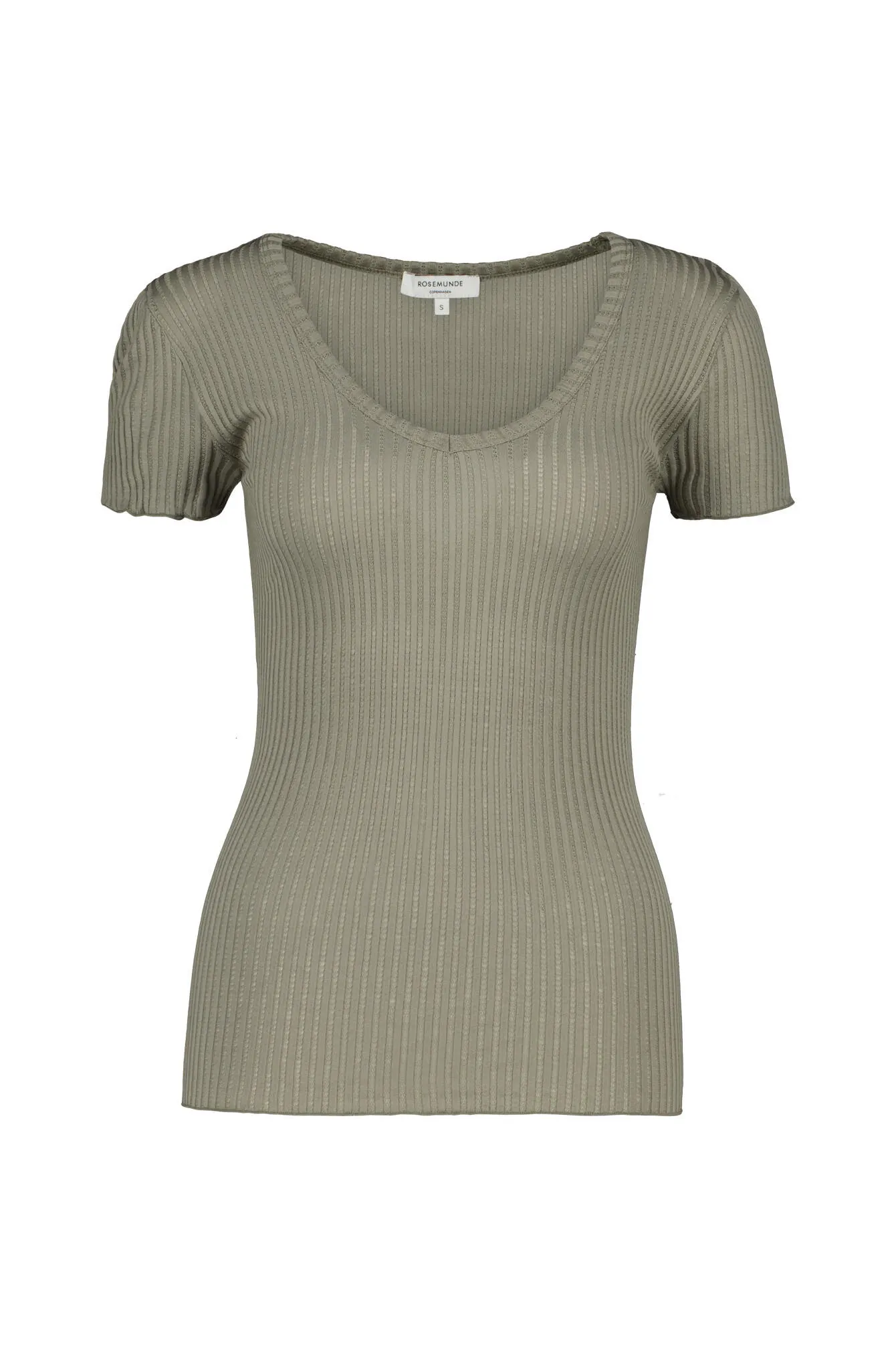T-Shirt aus Seide-, Baumwollmix