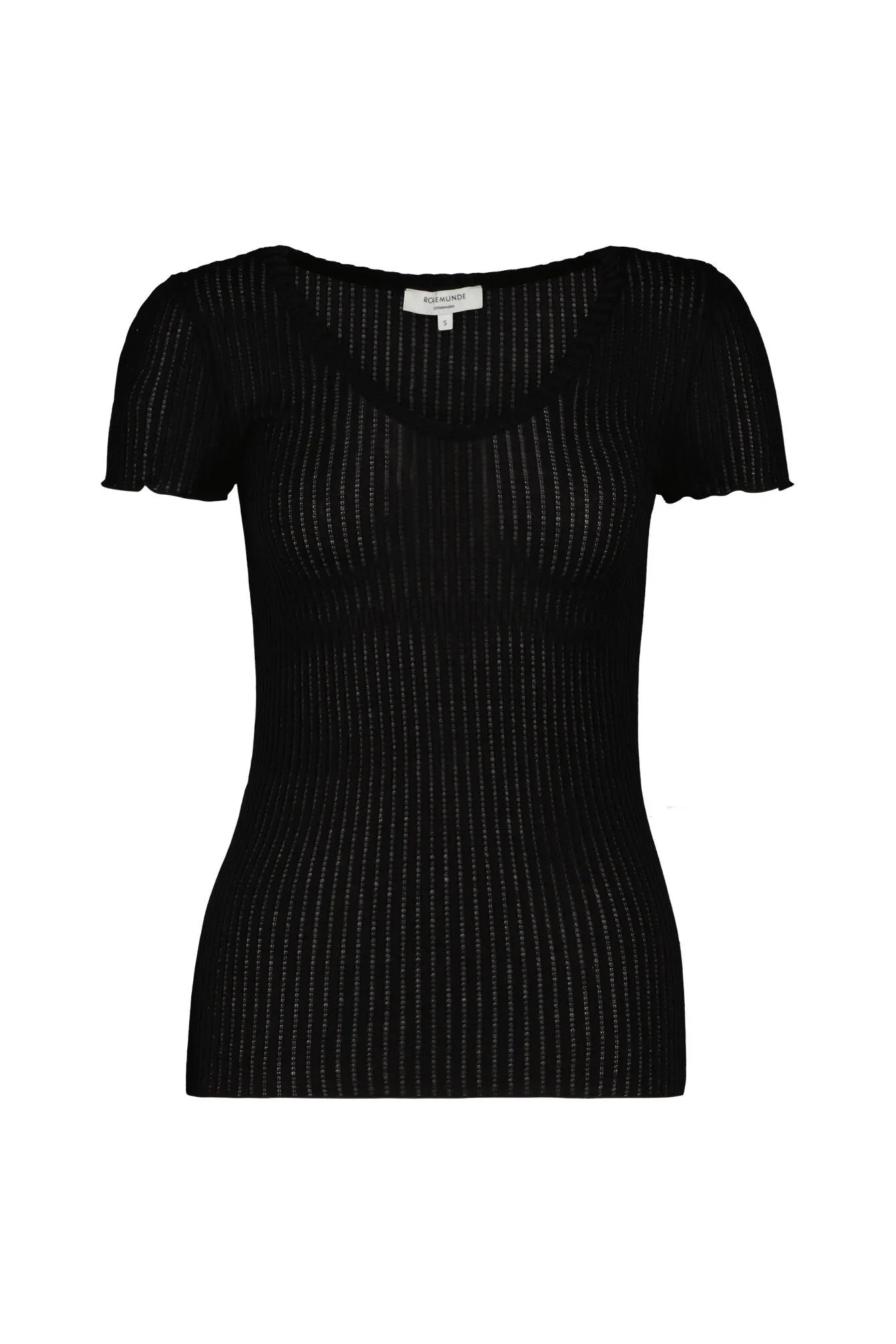 T-Shirt aus Seide-, Baumwollmix