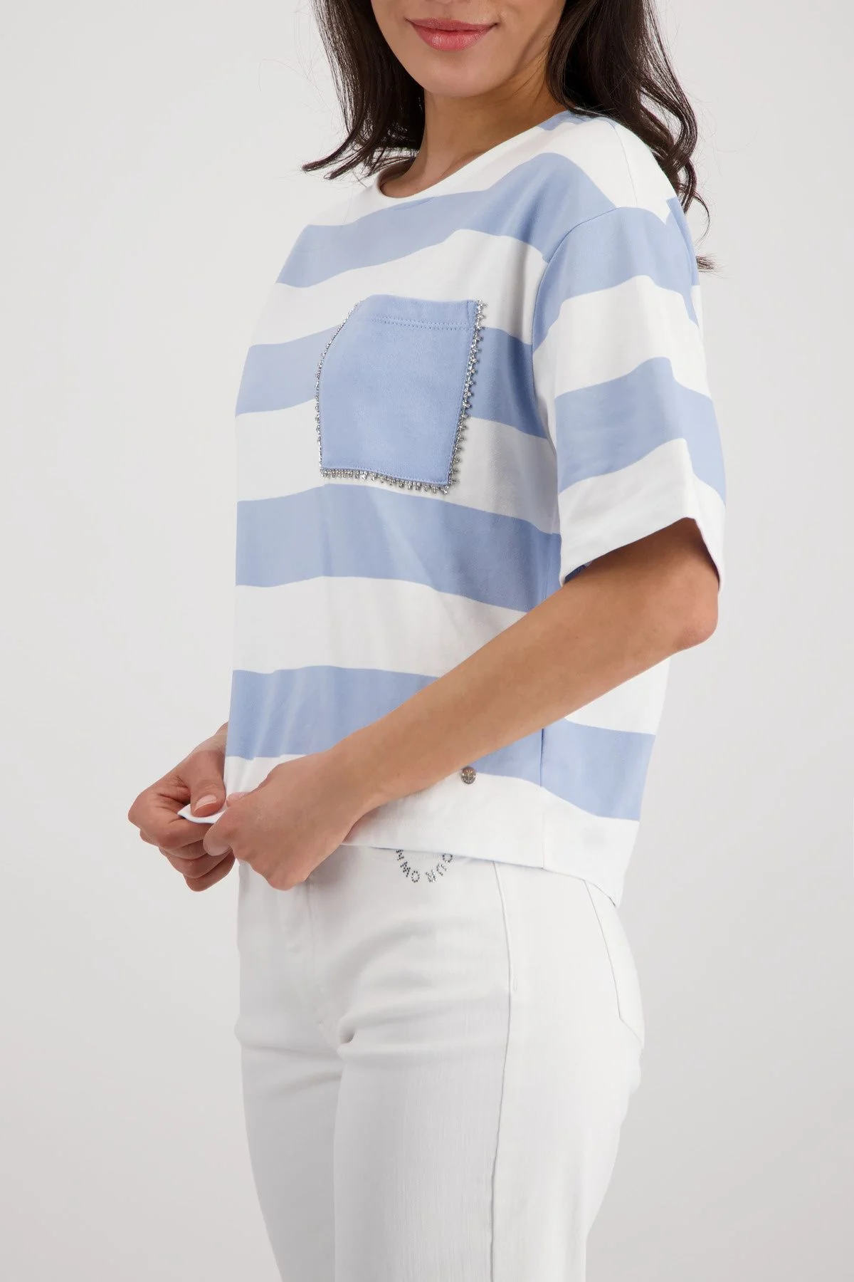 T-Shirt gestreift aus Baumwollmix - Image 3