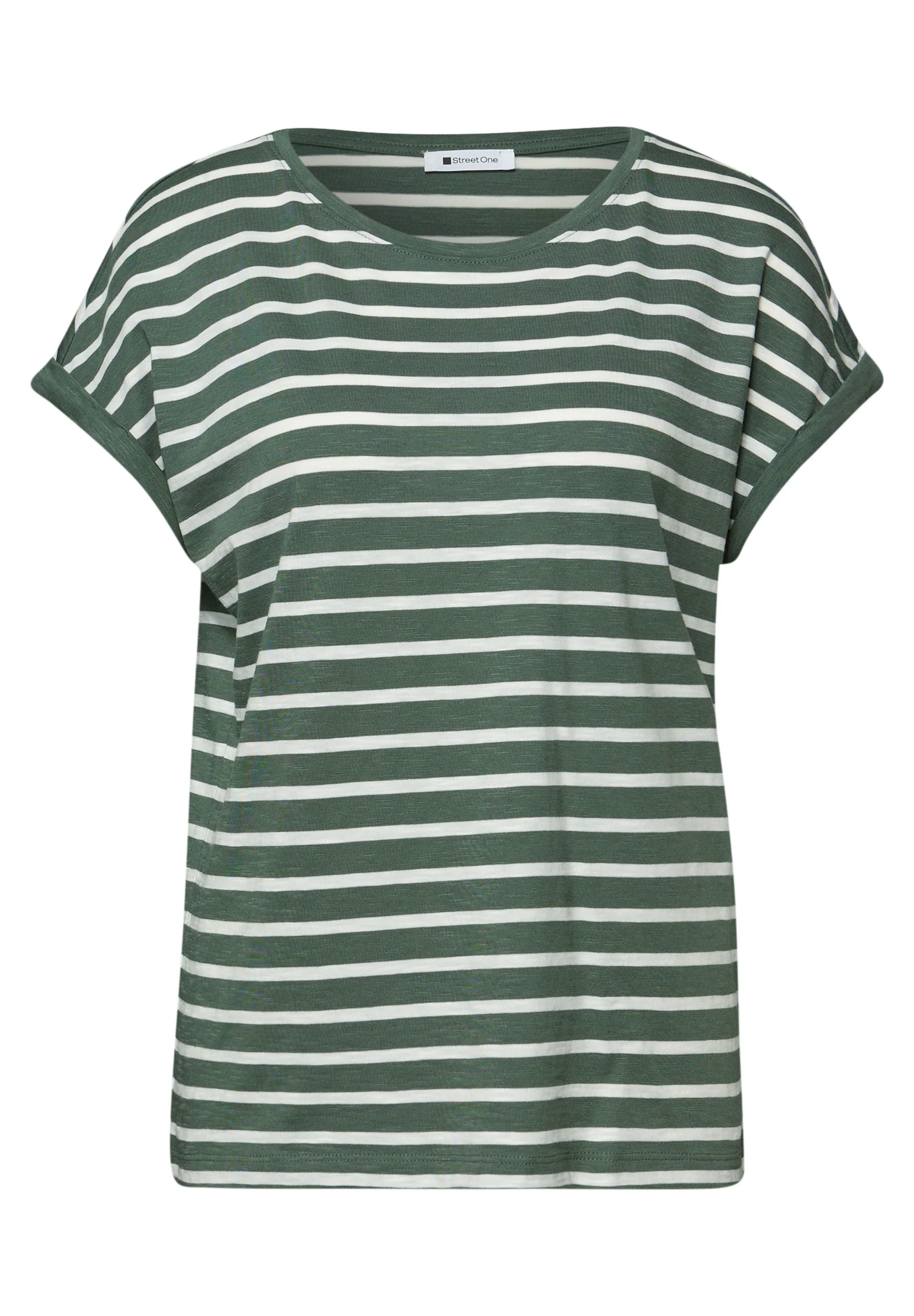 T-Shirt gestreift aus Baumwollmix