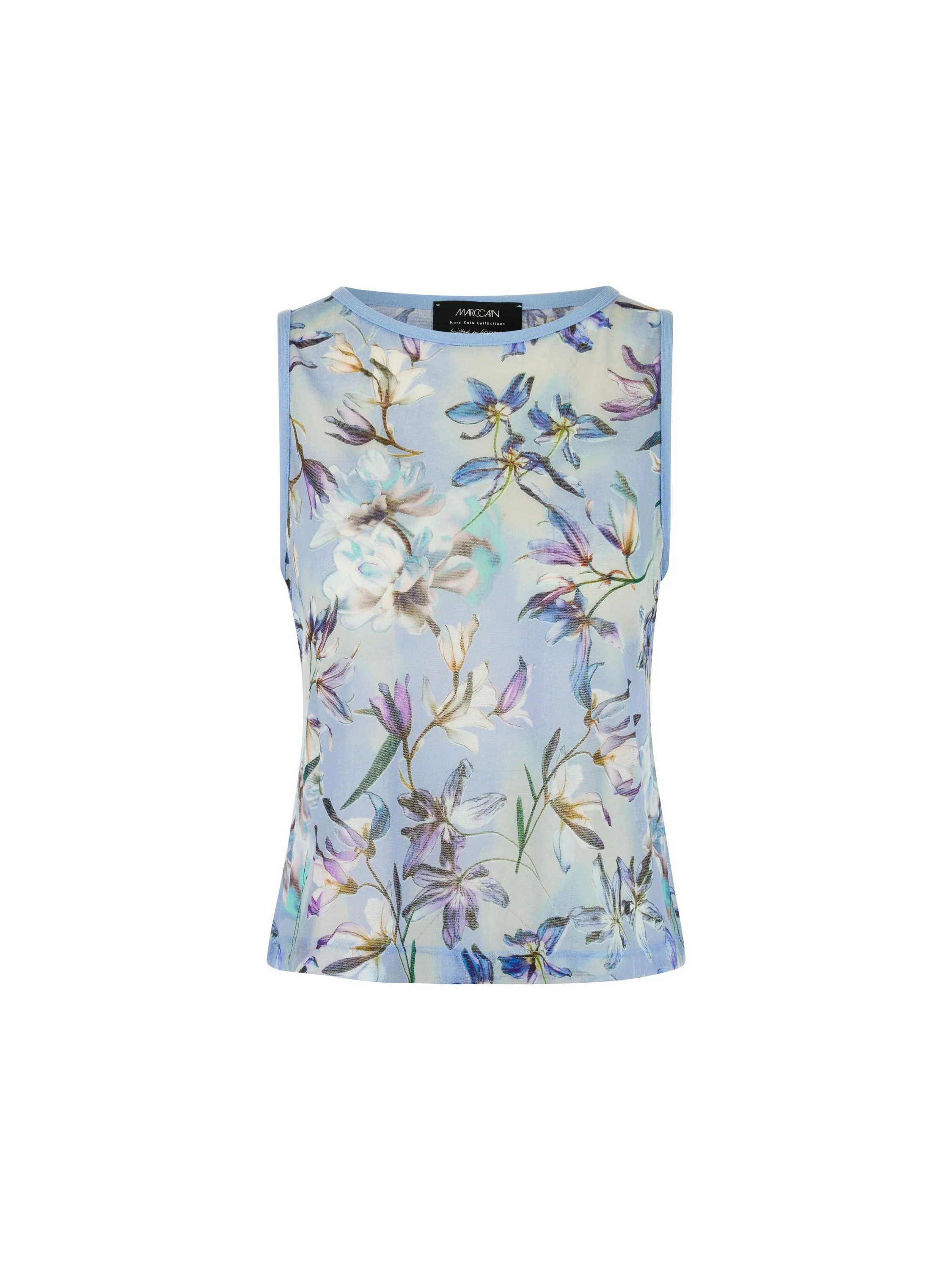 Top floral aus Baumwollmix