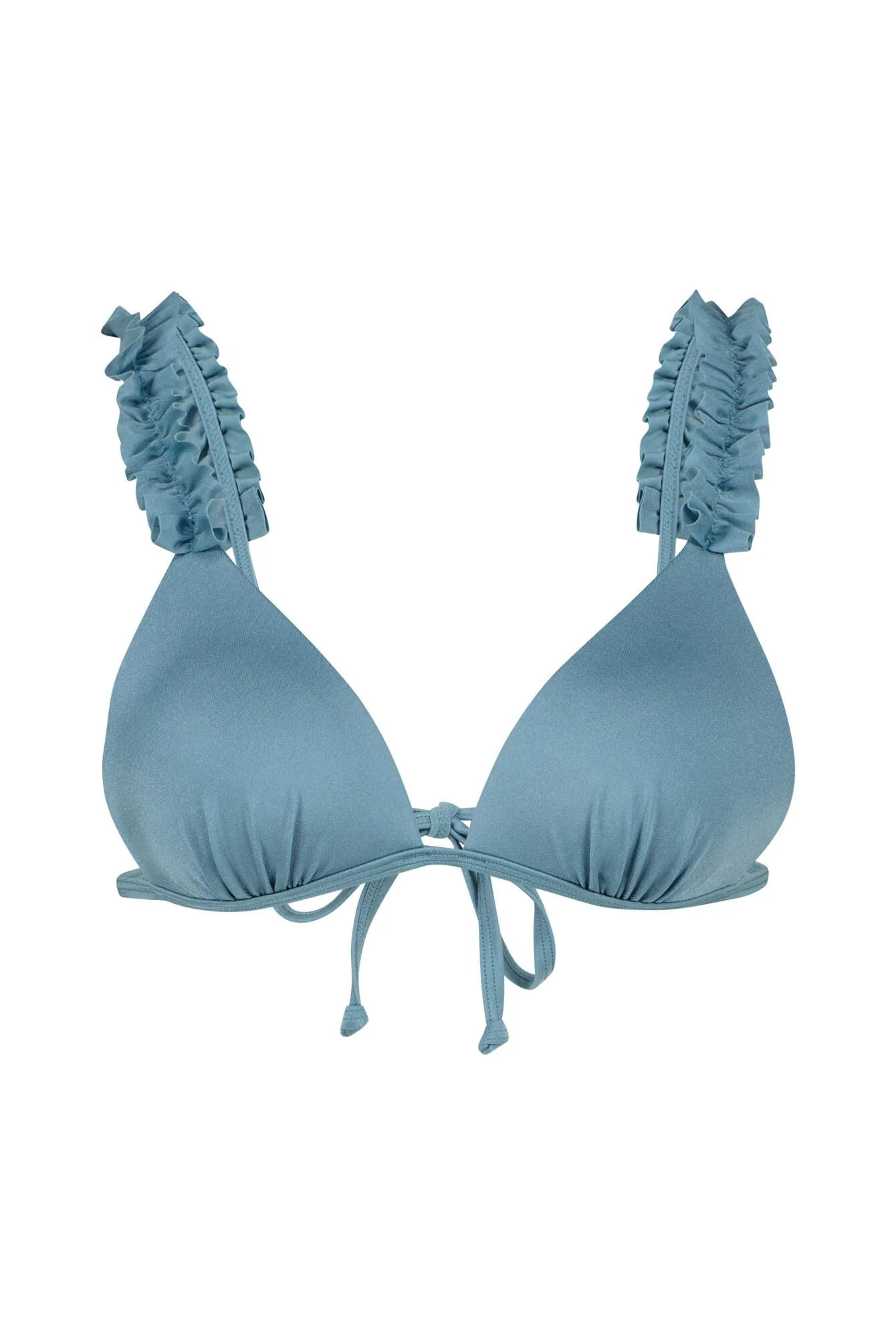 Triangel-Bikini-Top mit Rüschen