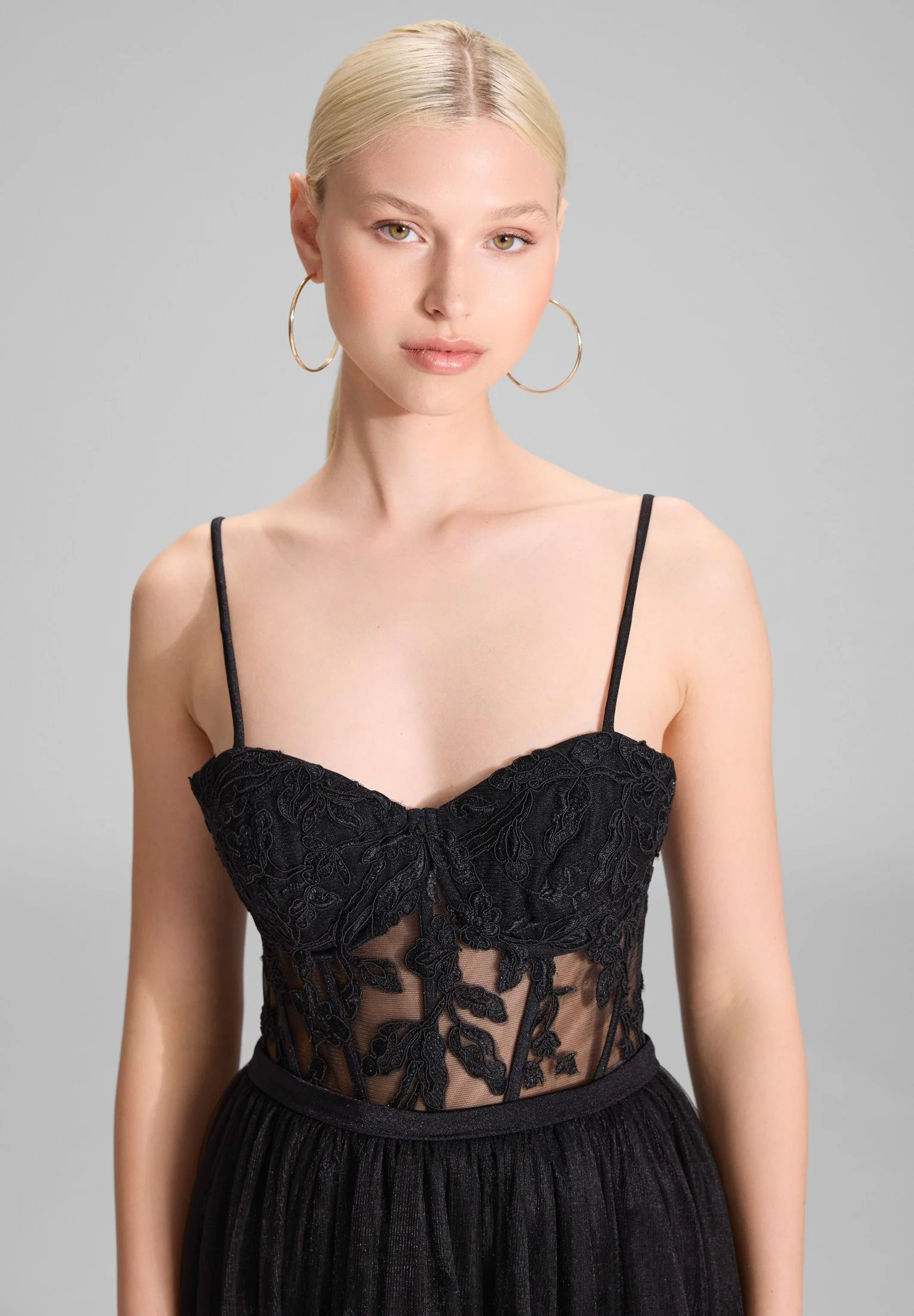 Tüllkleid Maxi mit semitransparentem Rock - Image 5