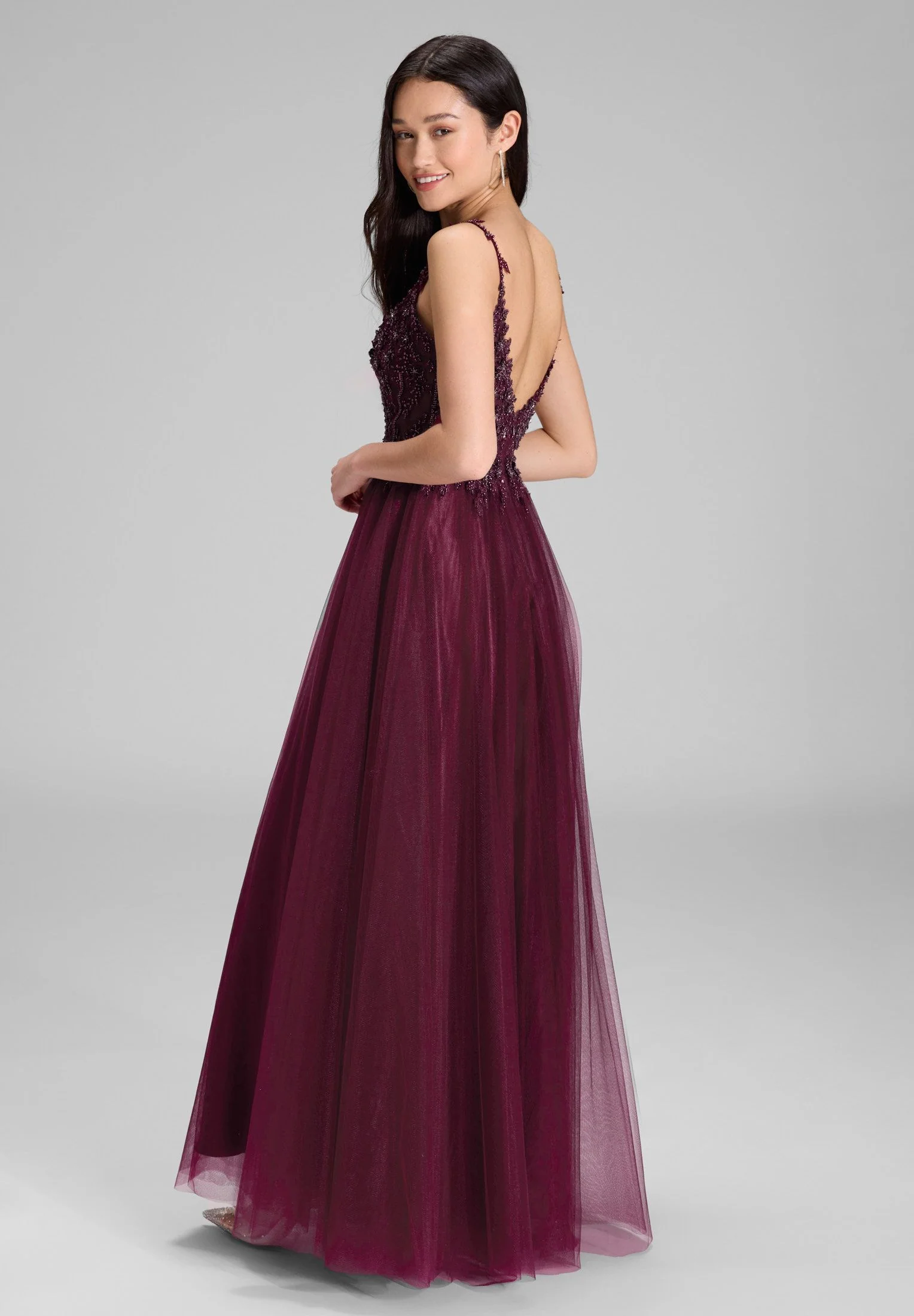 Tüllkleid Maxi mit Stickerei - Image 2