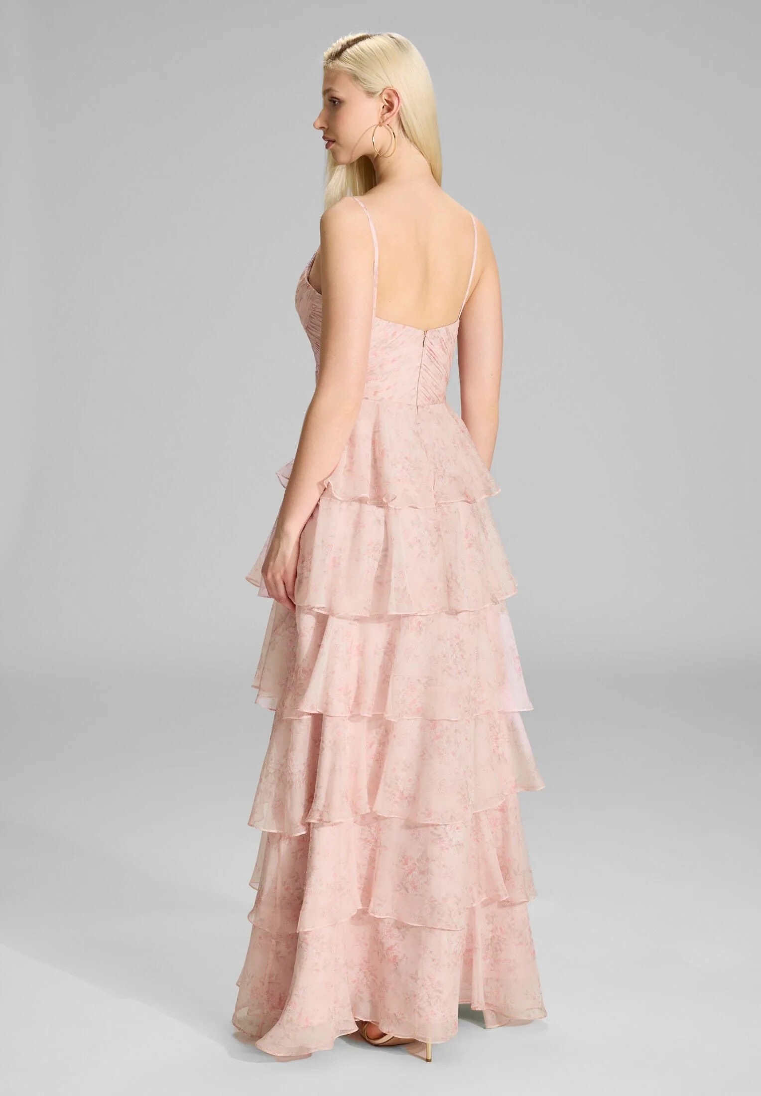 Volantkleid Maxi aus Chiffon - Image 4