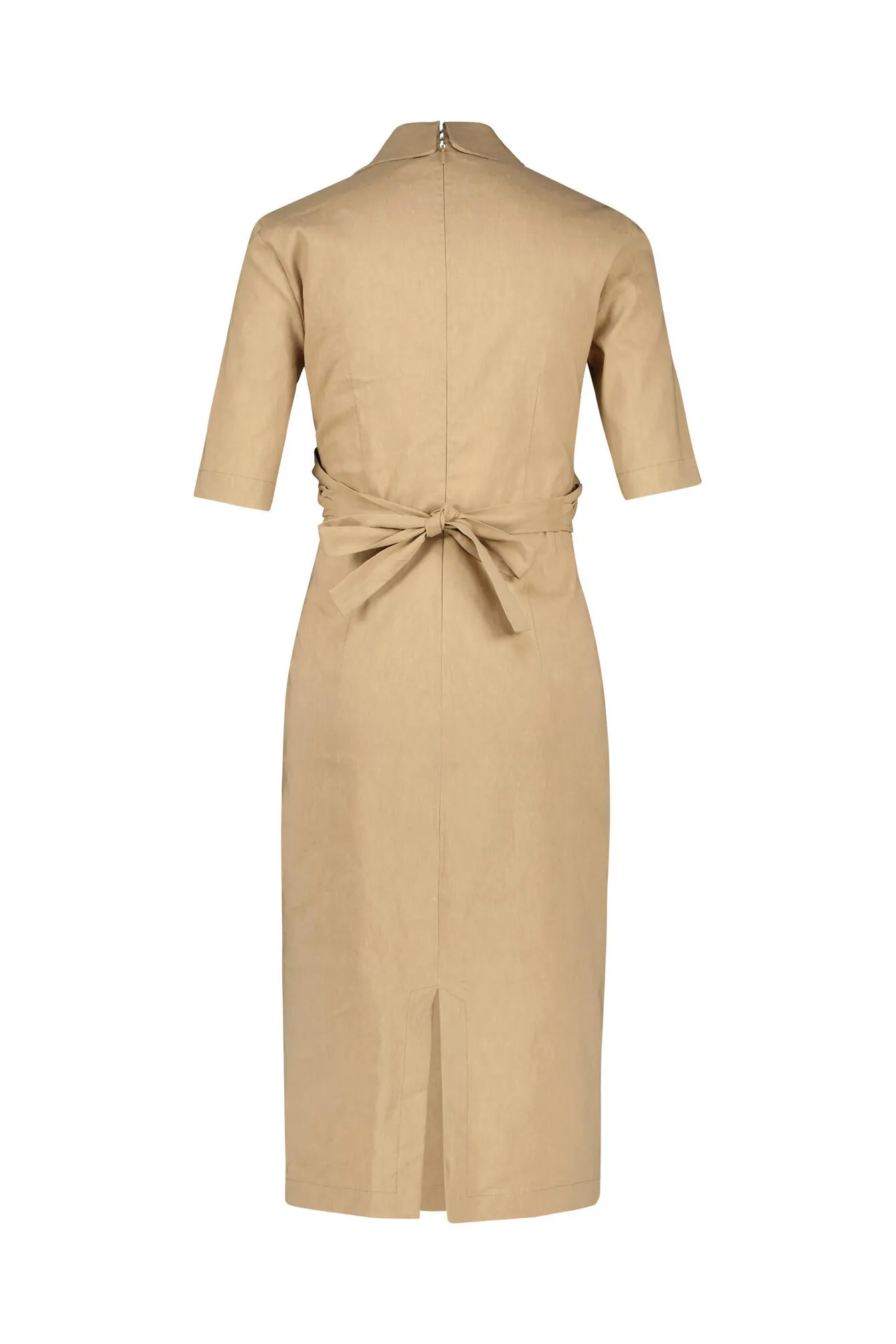 Wickelkleid Midi aus Leinenmix - Image 2